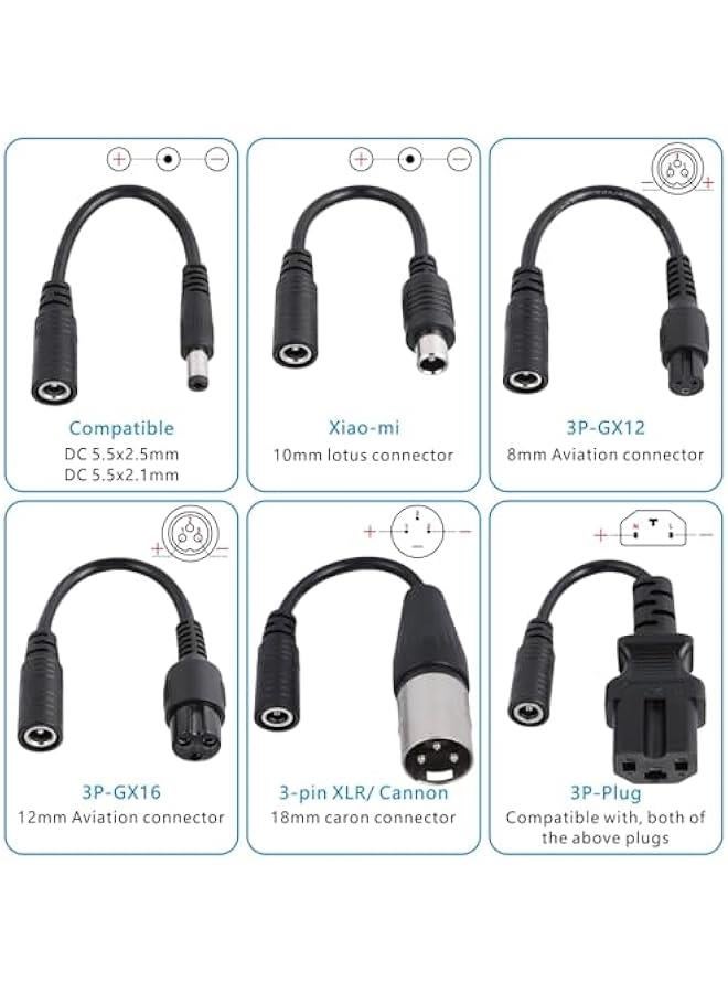 42V 2A Power Adapter Charger, Electric Scooter Charger, Mobility Scooter Charger, Electric Scooter Charger Power Supply Cord for Electric Self-Balancing Hoverboard (6 Connections Supply Cord) - Image 2