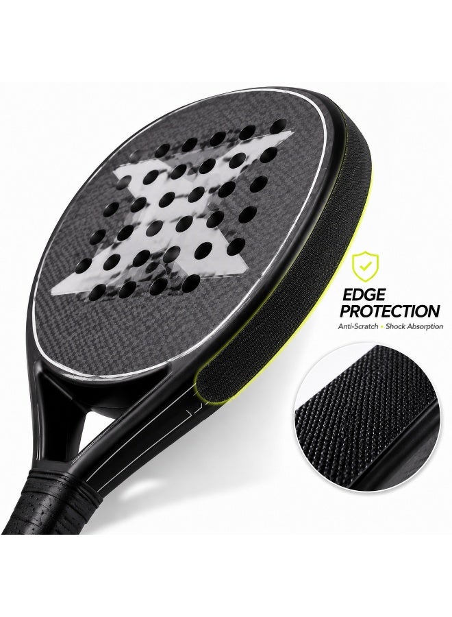 Universal Padel Racket Frame Protector Tape – Black Edge Guard Strip, Anti Scratch & Shock Absorption Protection for Padel Racquet - Image 1