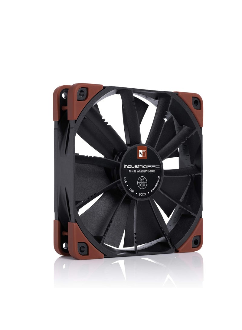 Noctua NF-F12 iPPC-2000 IP67 PWM, Heavy Duty Cooling Fan, 4-Pin, 2000 RPM (120mm, Black) - Image 2