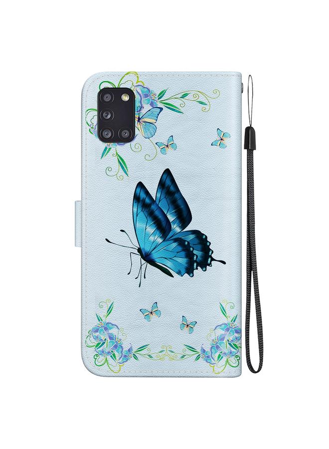 اس-توب جراب هاتف جلدي برسومات ملونة وملمس كريستالي لهاتف Samsung Galaxy A31 - Image 3