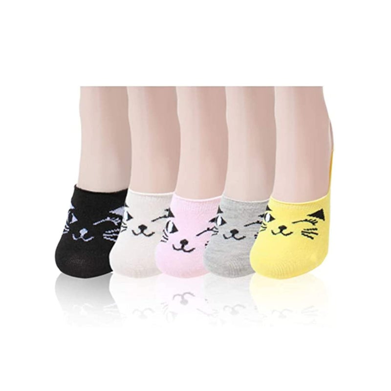 Barakah Cotton Socks No Show Kids Cute Cartoon Animals Socks Low Cut Cotton Anti Slip Socks for 6-12 Years Girls Boys Kids - Image 2