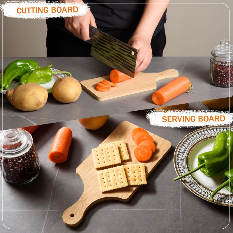 AWIZOM 6 Pcs Thicken Bamboo Cutting Board Bulk 11x5 Inch Personalized Wood Chopping Board Customized Laser Engraving Charcuterie Boards for Wedding Mother's Day Housewarming Present,0.39" Thick - Image 4