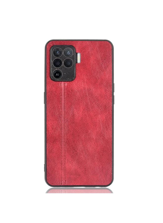 S-TOP Case For OPPO A94 4G/F19 Pro 4G/Reno 5F Shockproof Sewing Cow Pattern Skin PC + PU + TPU Case - Image 2