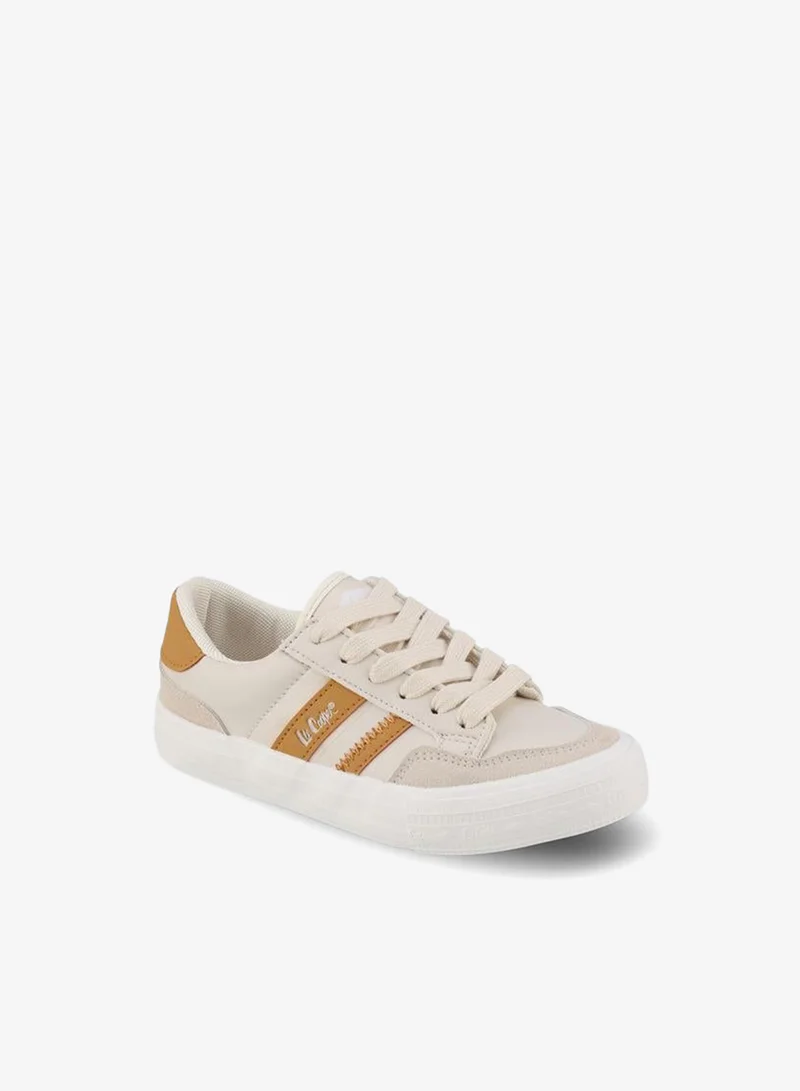 Lee Cooper Boys Logo Print Lace-Up Ankle Sneakers