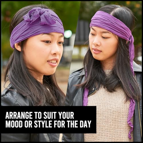 CHARM Womens Pirate Headband Headwrap - Turban Head Scarf, Pirate Bandana for Men, Festival Accessories, Boho Hair Band, Unisex Halloween Bandana Blue - Image 3