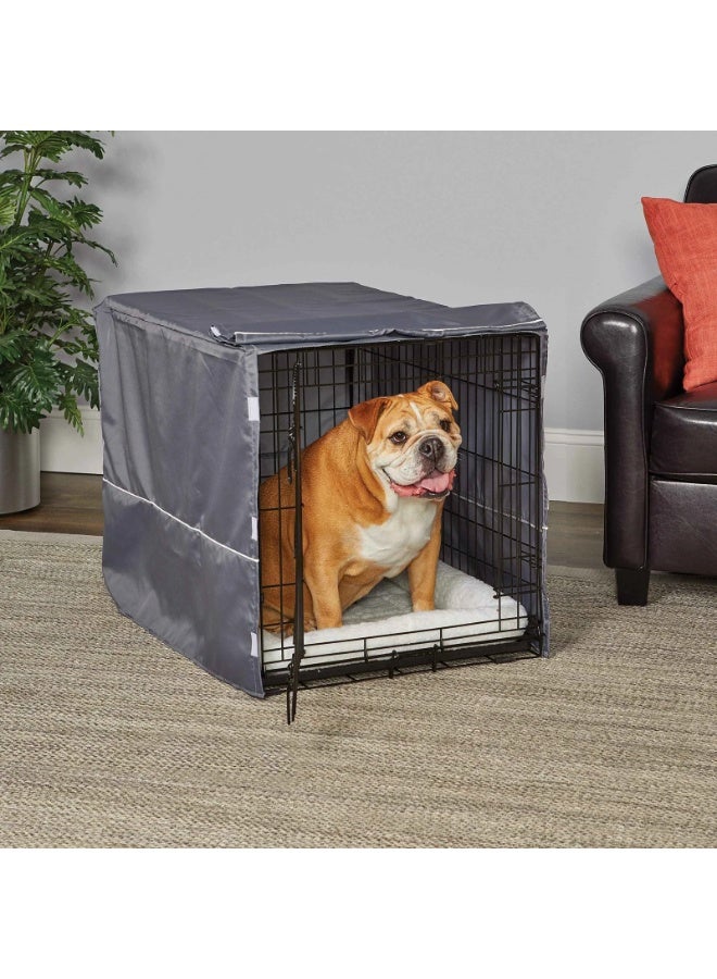 ميدويست غطاء السمان من ميدويست هومز للحيوانات الأليفة | غطاء الخصوصية لأقفاص كلاب ميدويست | قابل للغسل والتجفيف في الغسالة | رمادي فاتح | 36 بوصة - Image 1