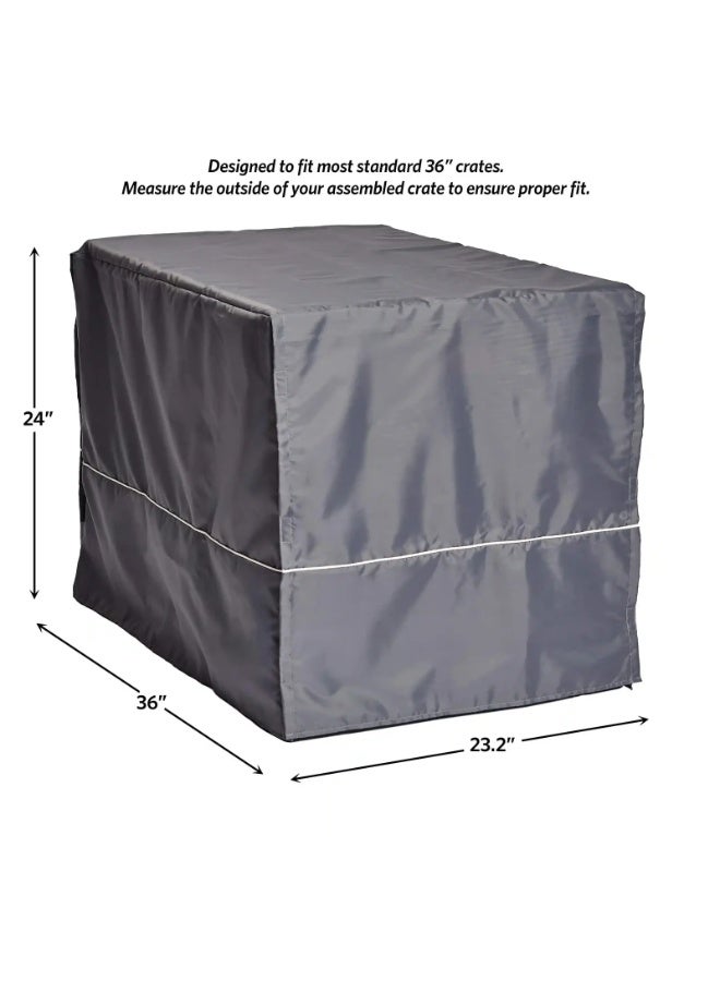 ميدويست غطاء السمان من ميدويست هومز للحيوانات الأليفة | غطاء الخصوصية لأقفاص كلاب ميدويست | قابل للغسل والتجفيف في الغسالة | رمادي فاتح | 36 بوصة - Image 5