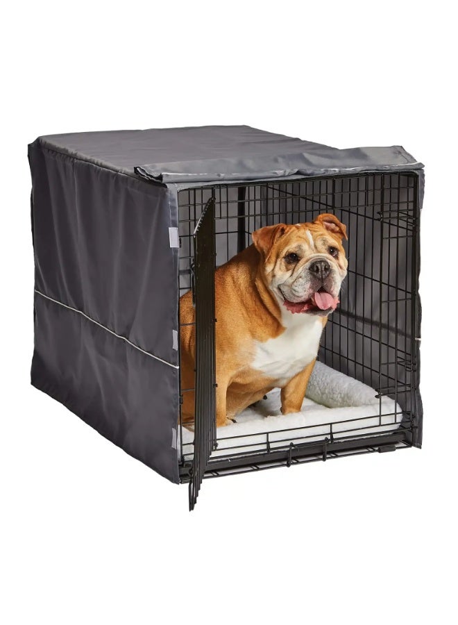 ميدويست غطاء السمان من ميدويست هومز للحيوانات الأليفة | غطاء الخصوصية لأقفاص كلاب ميدويست | قابل للغسل والتجفيف في الغسالة | رمادي فاتح | 36 بوصة - Image 2