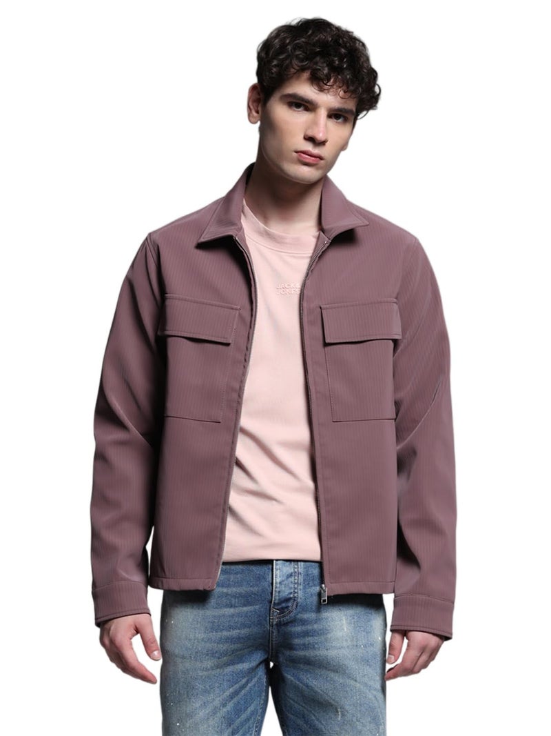 Jack & Jones Men's Regular Fit Purple Jacket - Image 1