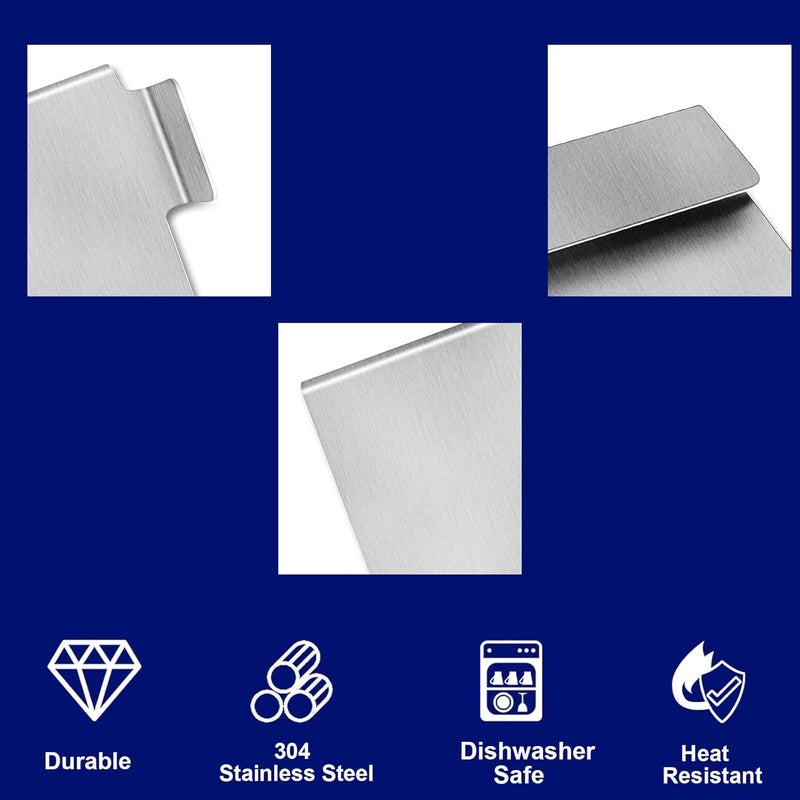 CHILIPILI Grease Gate for Blackstone Griddle, Stainless Steel Block Grease Trap for Blackstone Flat Top Grills and Other Grills, Grease Trap Blocker Grill Food Filter Rear Grease Gate Blocks Food from Falling - Image 4