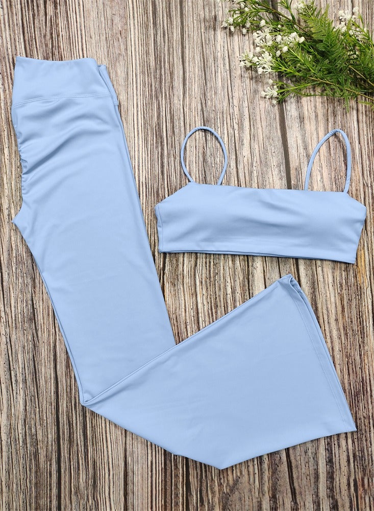 general 2 Piece Yoga Set Gym Sportswear Women Workout Clothing Sport Bra Push Up Flared Leggings Fitness Suits - Image 1