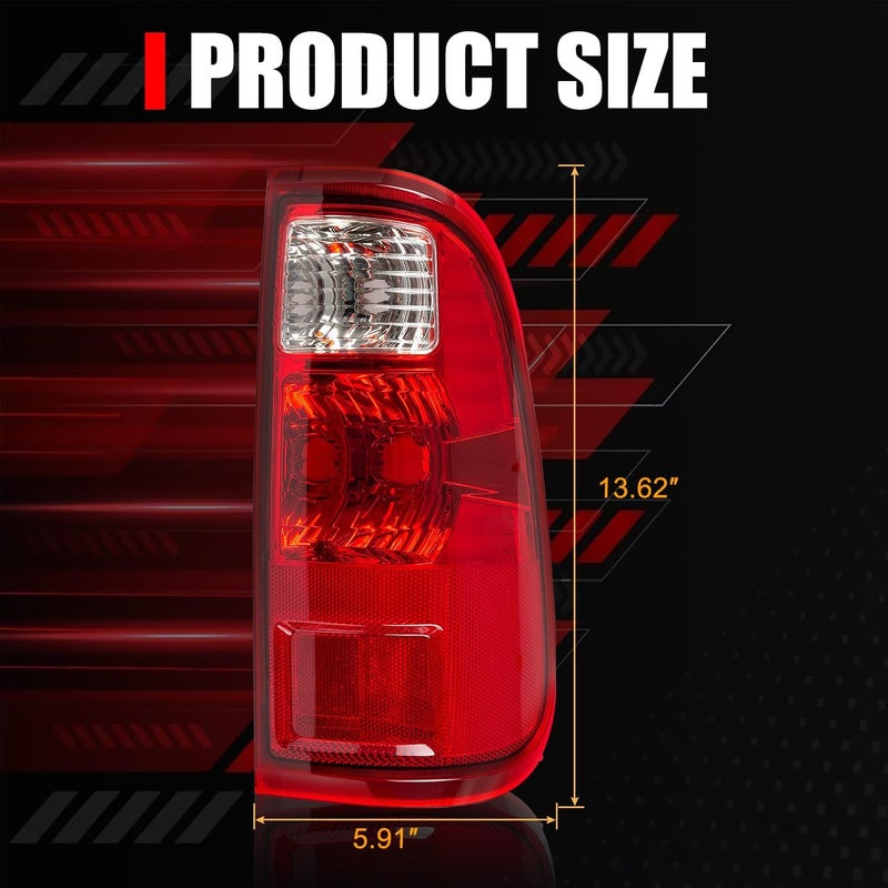 RANSOTO Tail Light for Ford F-250 F-350 Super Duty 2008-2016 Right Passenger Side - Image 2
