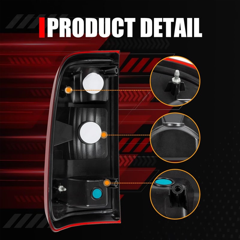RANSOTO Tail Light for Ford F-250 F-350 Super Duty 2008-2016 Right Passenger Side - Image 5