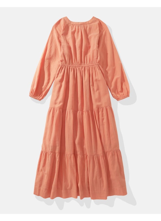 American Eagle - AE Long-Sleeve Shirt Dress - Image 1