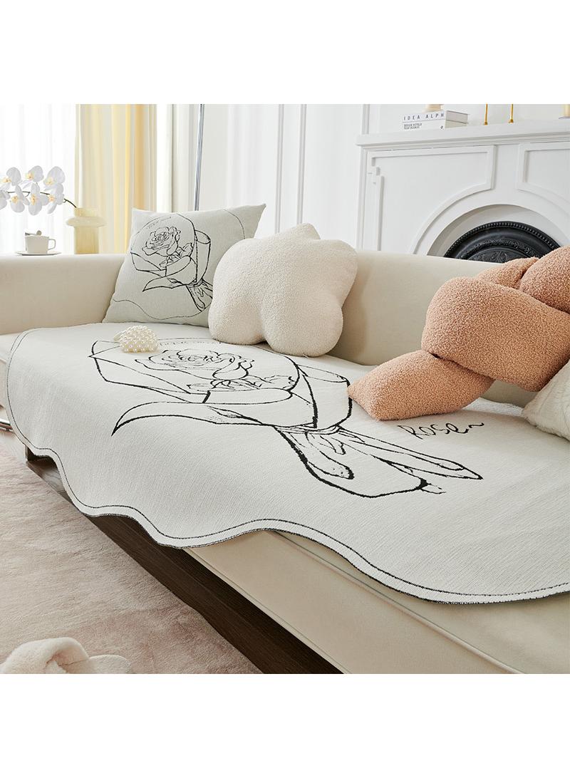 general Irregular Shaped Sofa Cushion Sponge Seat Cushion Chenille Sofa Towel - Image 2