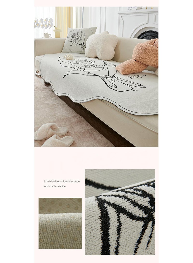 general Irregular Shaped Sofa Cushion Sponge Seat Cushion Chenille Sofa Towel - Image 4