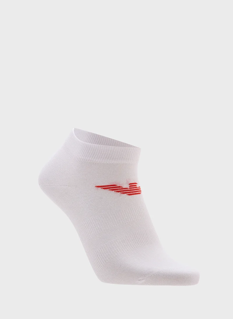 EMPORIO ARMANI 3 Pack Logo Ankle Socks