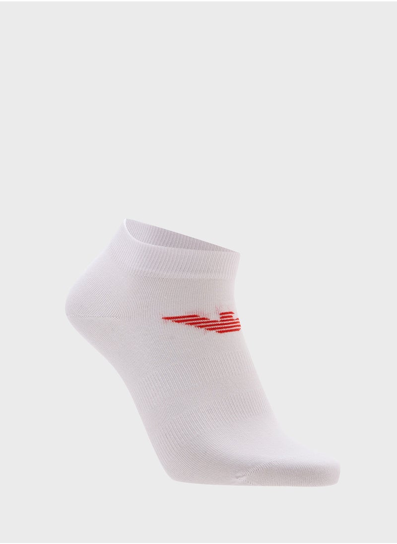 EMPORIO ARMANI - 3 Pack Logo Ankle Socks - Image 1