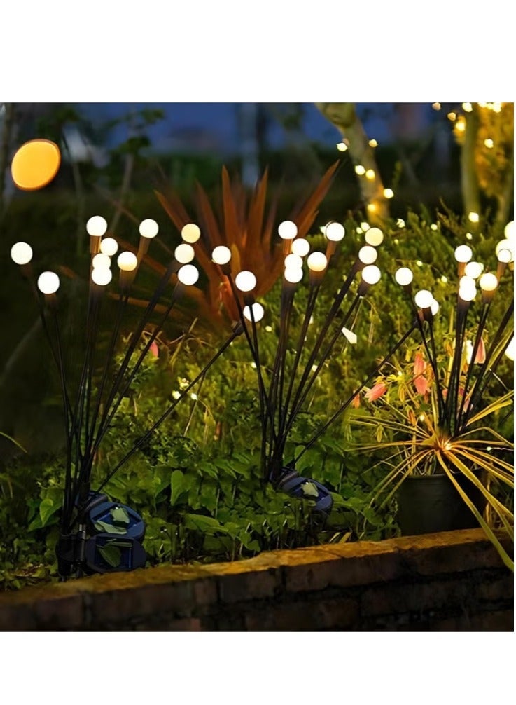 ARNOTEC أضواء حديقة اليراعات الشمسية | 8 مصابيح LED تعمل بالطاقة الشمسية في الهواء الطلق | أسلاك نحاسية مرنة | إضاءة زخرفية للممرات والحدائق (أبيض دافئ) - Image 4