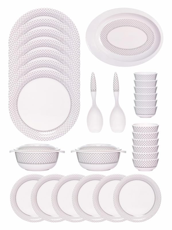 Servewell Dinner Set 31 pc Rnd - Checkers - Image 2