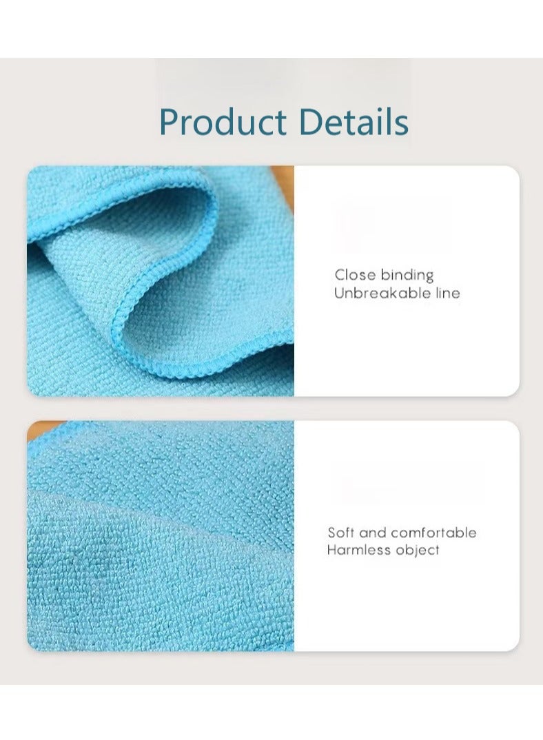Generic 6 Pack Microfiber Cleaning Cloths Car Towel  Reusable Cleaning Rags Cleaning Towels Dusting Cloth for Kitchen, Car, Window(Blue 40*40cm)  - Image 3