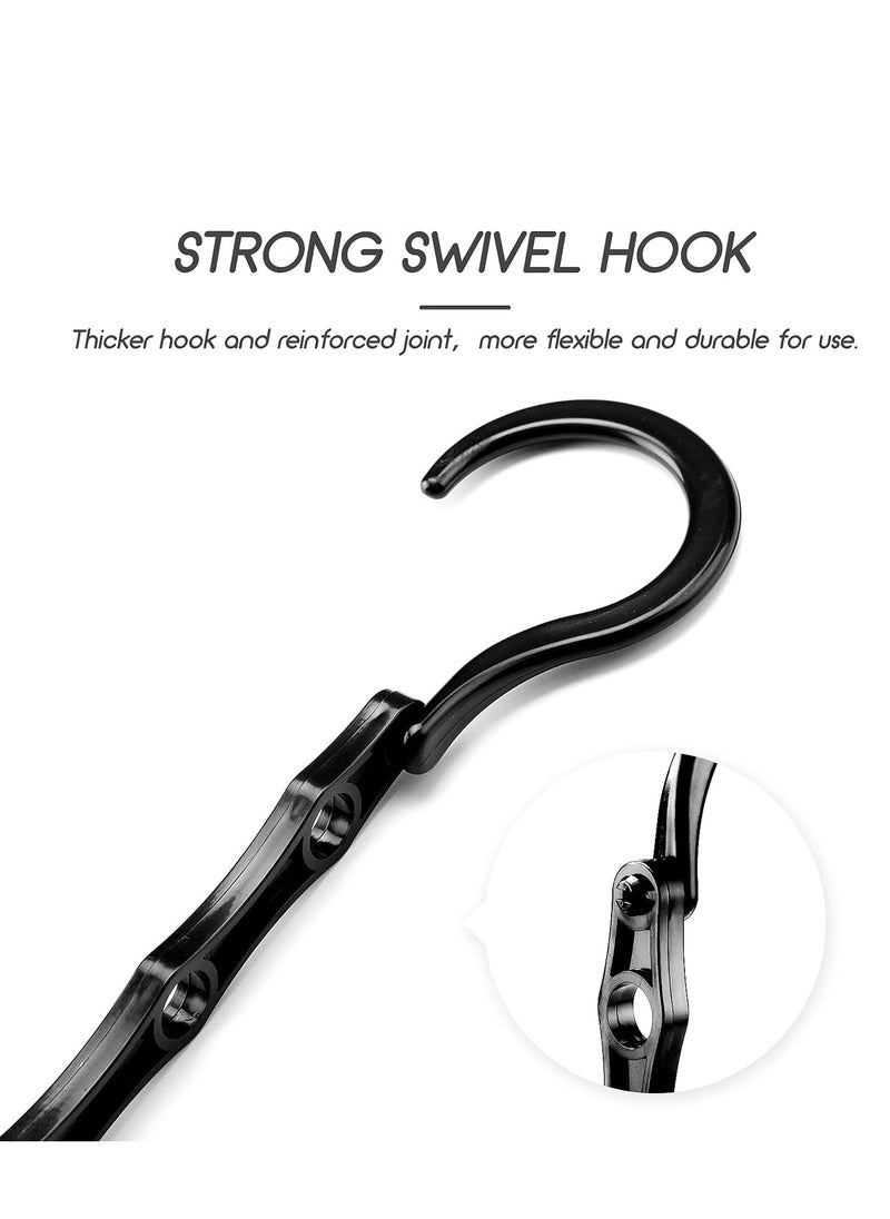 HOUSE DAY House Day black magic space saving hangers premium smart hanger hooks sturdy cascading hangers with 5 holes for heavy clothes closet organizers and storage college dorm room essentials 10 pack  - Image 4