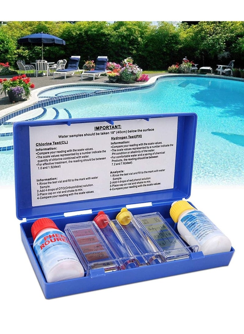 Smart Innovation 2-Way Pool Water Quality Testing Kit Standard Dual Test Kit Chlorine and PH with Carry Case for Swimming Pool  - Image 5