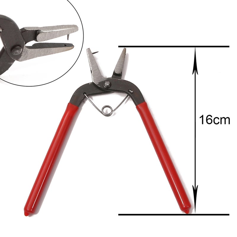 Handmade DIY Tool Pliers Multifunctional Punching Pliers Jewelry Toothless Pointed Nose Pliers Oblique Wire Cutting Pliers Hardware Tools #8 red handle punching pliers 1 pc/pack 