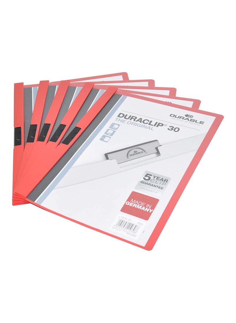 Durable ملف دوراكلب بلاستيكي متين (أحمر، 25 قطعة) - DUPG2200-03 - Image 1
