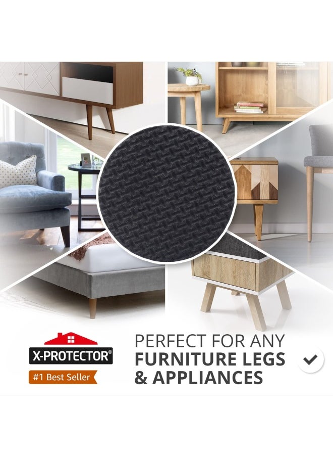 X-Protector Non Slip Furniture Pads - Premium 36 Pieces 1 Furniture Grippers - Best Selfadhesive Rubber Feet Furniture Feet - Ideal Non Skid Furniture Pad Floor Protectors Keep Furniture In Place  - Image 2