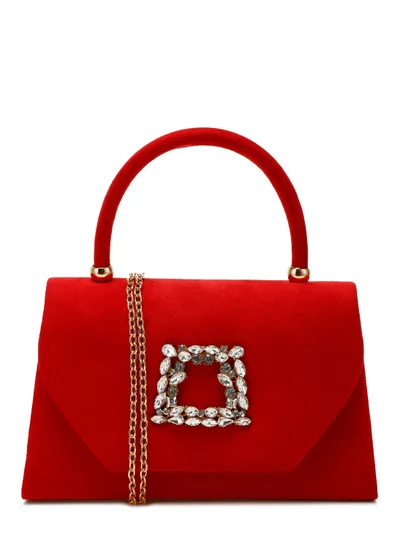 London Rag Mini Top Handle Brooch Bag in Red