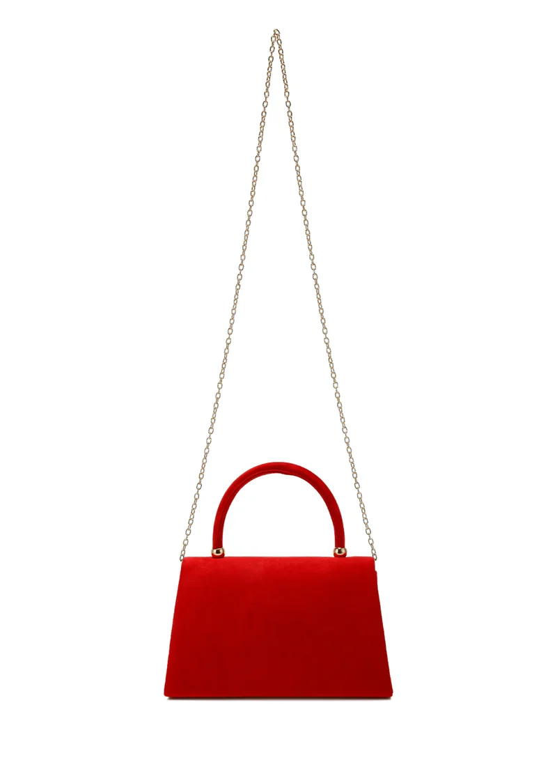 London Rag Mini Top Handle Brooch Bag in Red