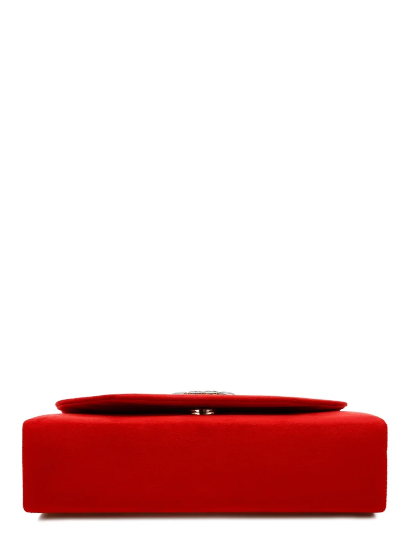 London Rag Mini Top Handle Brooch Bag in Red