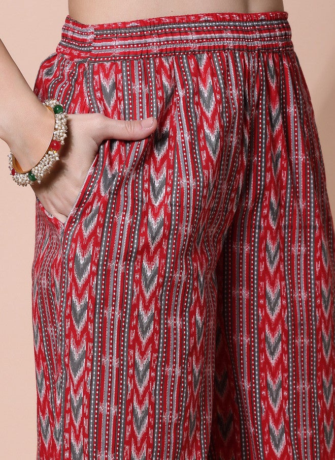 LARGISH Ethnic Motifs Printed Regular Pure Cotton Kurta With Salwar - Image 3