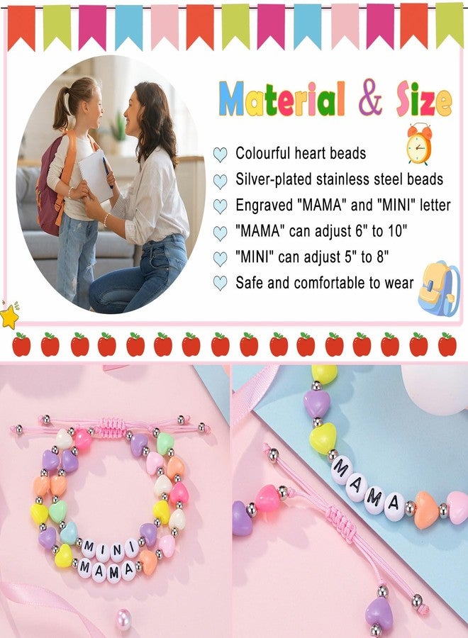 UNGENT THEM First Day of Kindergarten Bracelet Mommy and Me Back to School Gifts First Day of School Bracelet for Mom and Daughter Mother Daughter Bracelets - Image 3