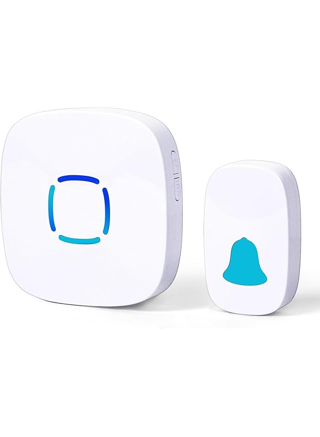 promass Wireless Doorbell, Waterproof Wireless Doorbell Kit With 36 Bells And Adjustable Volume; With Sound And Led Home Door Bell Chime (1 Receiver And 1 Pressure Button) - Image 1