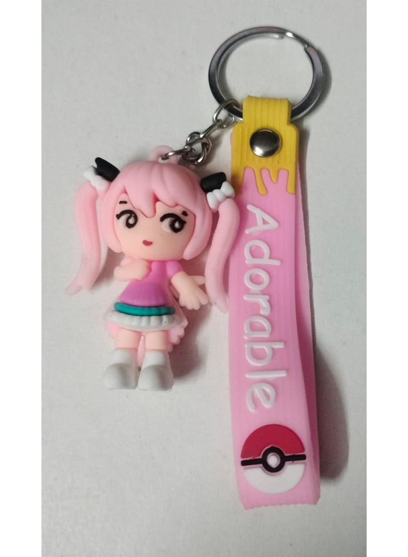 Generic Random Silicone Cartoon Keychain - Durable Quality and Bright Colors Cute Key Holder for Keys & Bags Random selection. - Image 3
