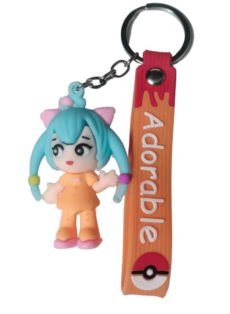 Generic Random Silicone Cartoon Keychain - Durable Quality and Bright Colors Cute Key Holder for Keys & Bags Random selection. - Image 1