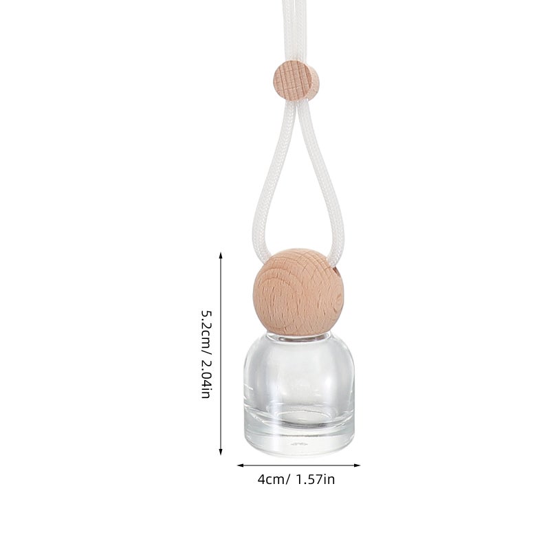 6 pcs 10ml Empty Glass Perfume Bottles With Lid Vintage Car Fragrance Air Freshener Bottles Car Interior Hanging Decorations Ornaments Aromatherapy Diffuser - Image 2