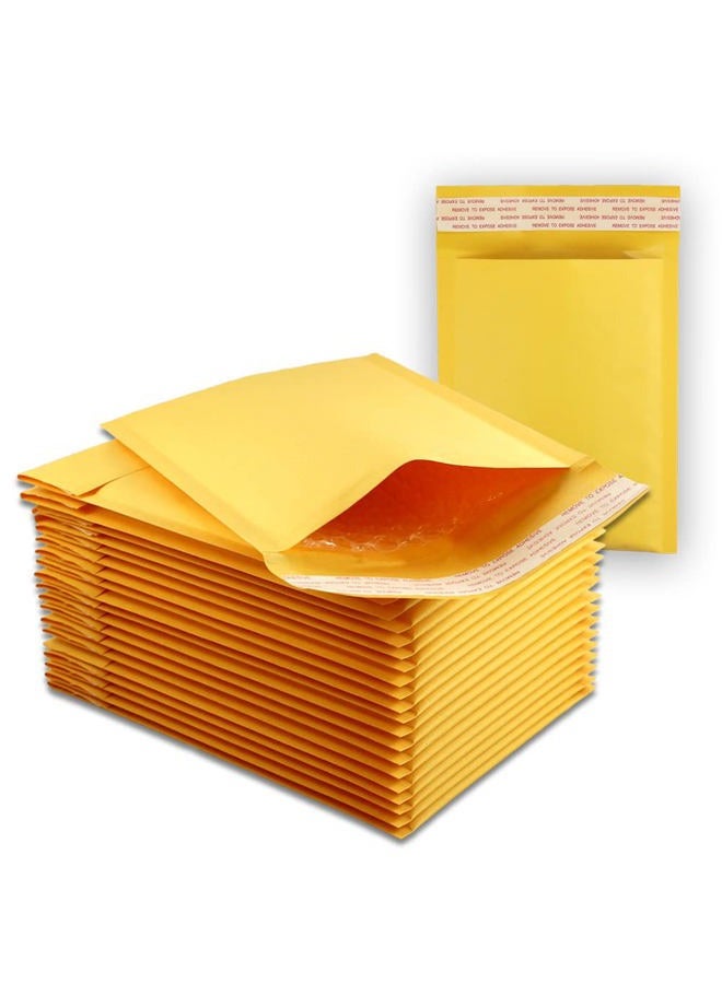 EcoSwift 10 Size #0000 4x6 Small Kraft Bubble Mailers Self Sealing Bulk Padded Shipping Supplies Packaging Materials Envelopes Bags 4 x 6 inches - Image 1