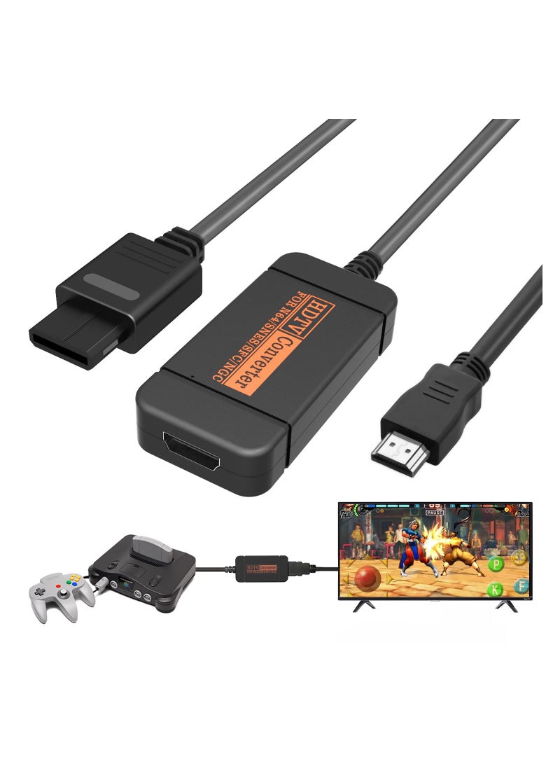 SYOSI HDMI Adapter Compatible with Nintendo 64/Game Cube/SNES, HDMI Cable and Adapter HDMI Converter Gamecube HDMI Adapter with HDMI Cable Retro Gaming HDMI Adapter for Gaming Consoles with HDMI Cable - Image 1