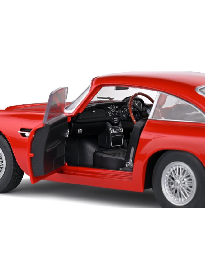Solido Aston Martin DB5 Metallic Red 1964 Diecast Model Car, 1:18 Scale, Opening Front Doors, Steerable Wheels, Officially Licensed Collector Display Model - Image 4