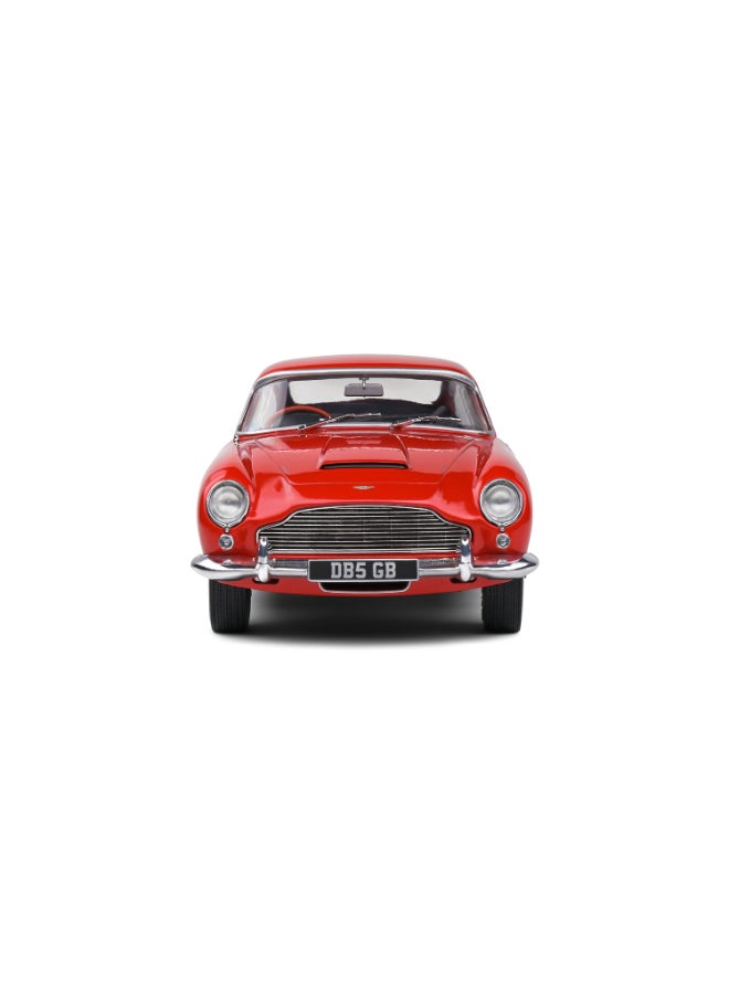 Solido Aston Martin DB5 Metallic Red 1964 Diecast Model Car, 1:18 Scale, Opening Front Doors, Steerable Wheels, Officially Licensed Collector Display Model - Image 1