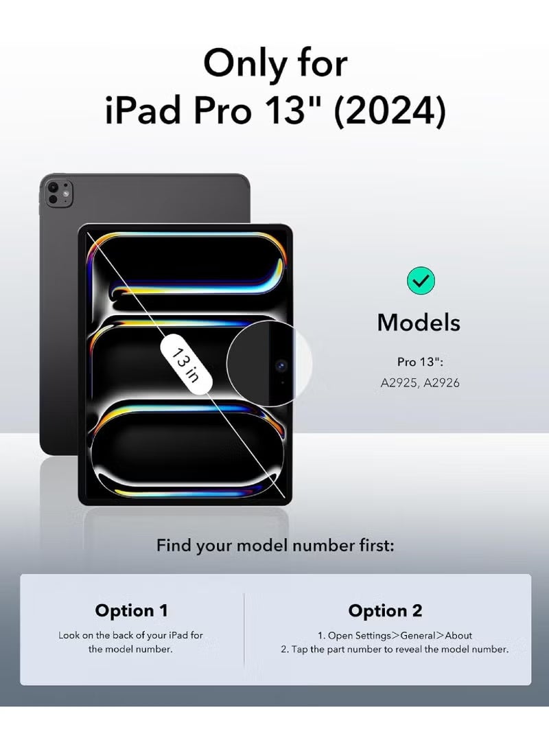 Raxoom Case For iPad Pro 13 Inch Case M4(2024) Powerful Magnetic Attachment Slim Trifold Stand Case Supports Pencil Pro and Pencil(USB-C) Auto Wake/Sleep Durable Protection Rebound Series - Image 3