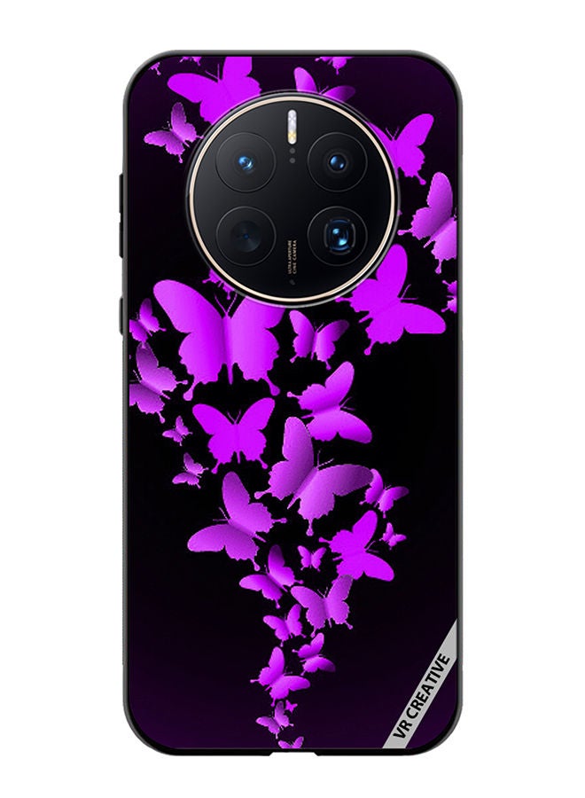 VR CREATIVE Protective Case Cover For Huawei Mate 50 Pro Purple Butterflies Design Multicolour - Image 1