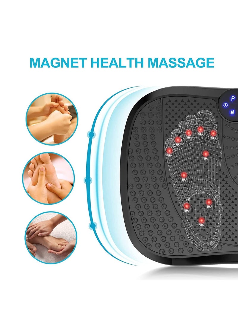 Vibration Plate Exercise Machine Whole Body Workout Vibrate Fitness Platform Lymphatic Drainage Machine for Weight Loss Shaping Toning Wellness Home Gyms Workout
