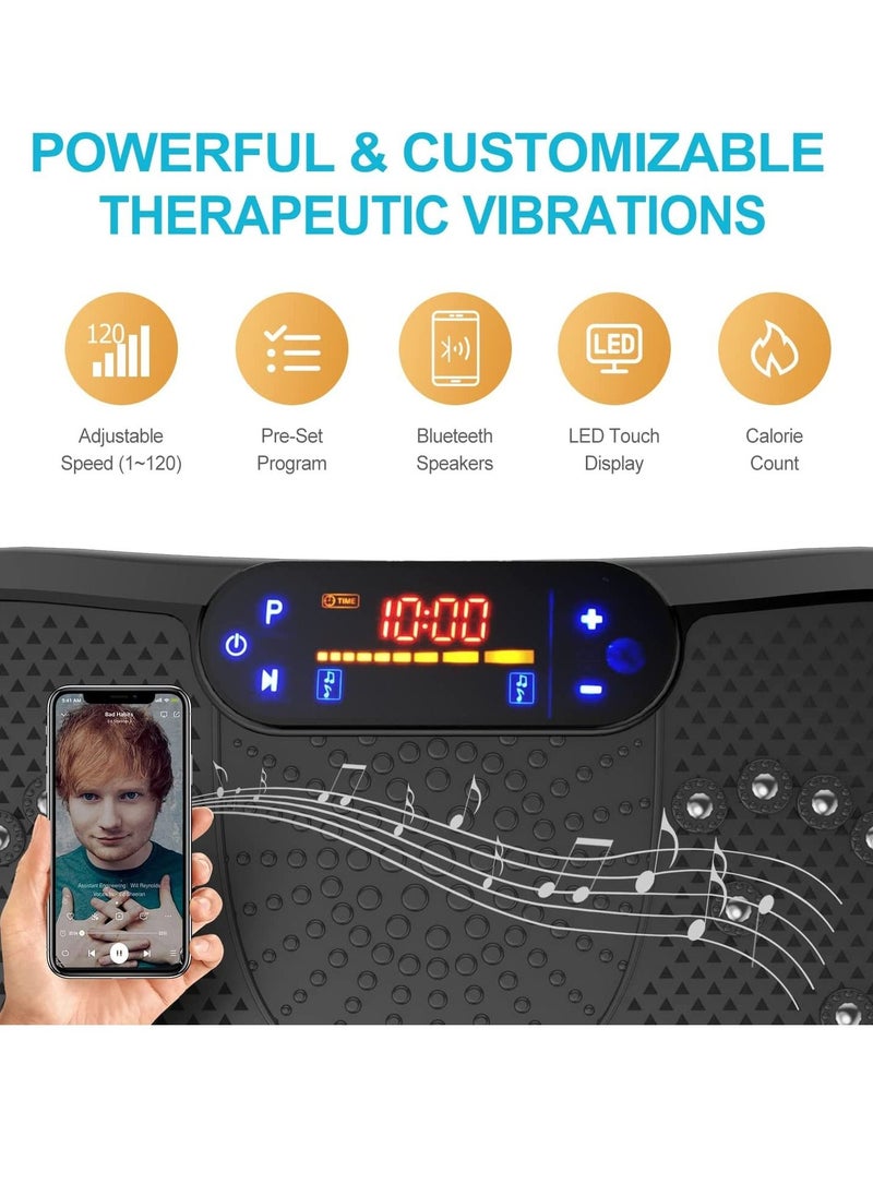 Vibration Plate Exercise Machine Whole Body Workout Vibrate Fitness Platform Lymphatic Drainage Machine for Weight Loss Shaping Toning Wellness Home Gyms Workout