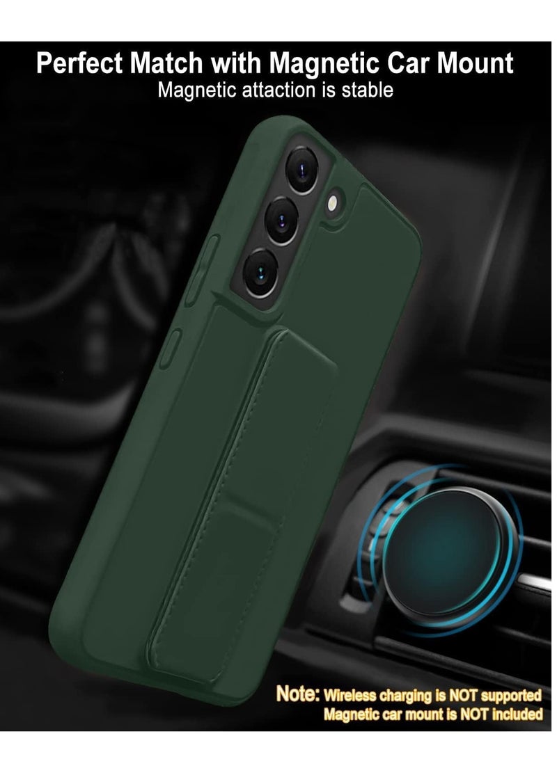 ELTRAZONE Samsung Galaxy S24 Case Cover Magnetic Car Mount Kickstand & Holder, Premium Silicone Vertical & Horizontal Hand Strap and Grip with Multi Stand for Samsung Galaxy S24 - Image 3