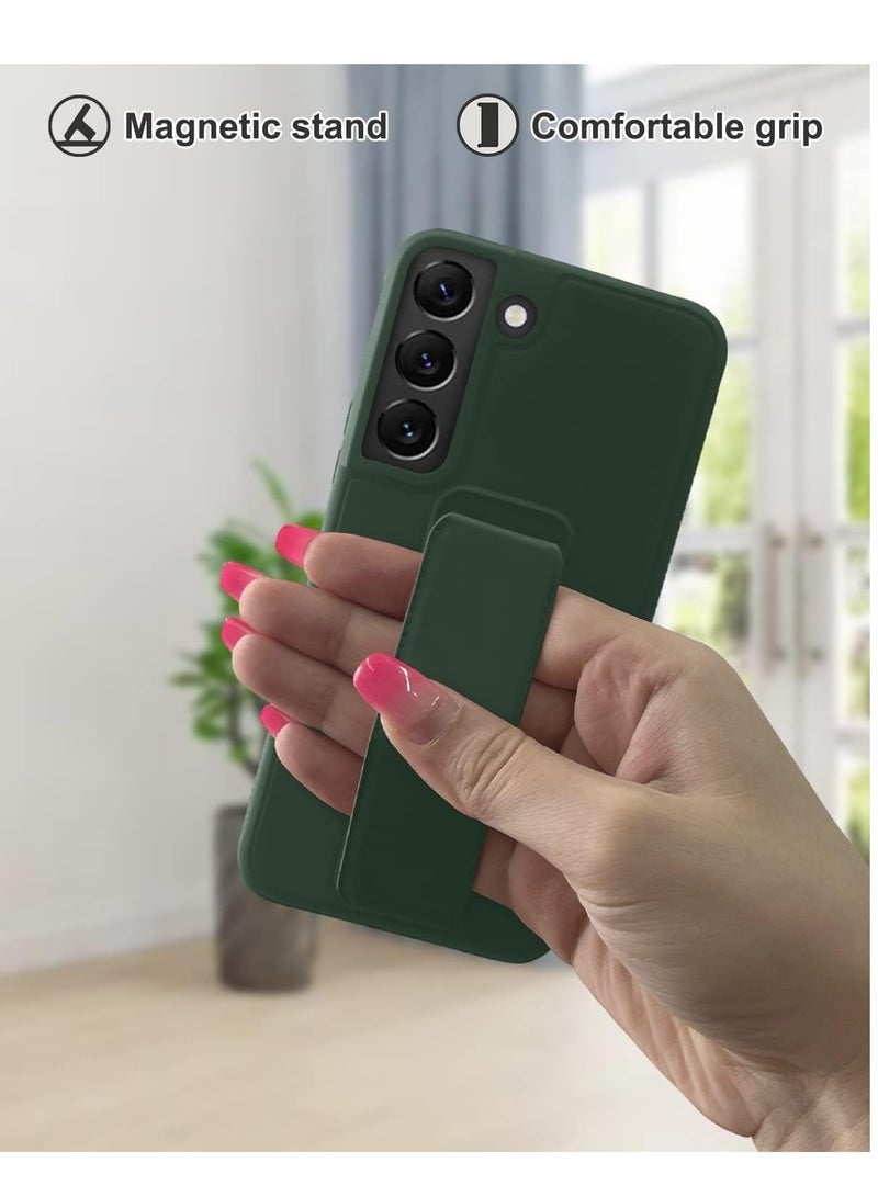 ELTRAZONE Samsung Galaxy S24 Case Cover Magnetic Car Mount Kickstand & Holder, Premium Silicone Vertical & Horizontal Hand Strap and Grip with Multi Stand for Samsung Galaxy S24 - Image 5