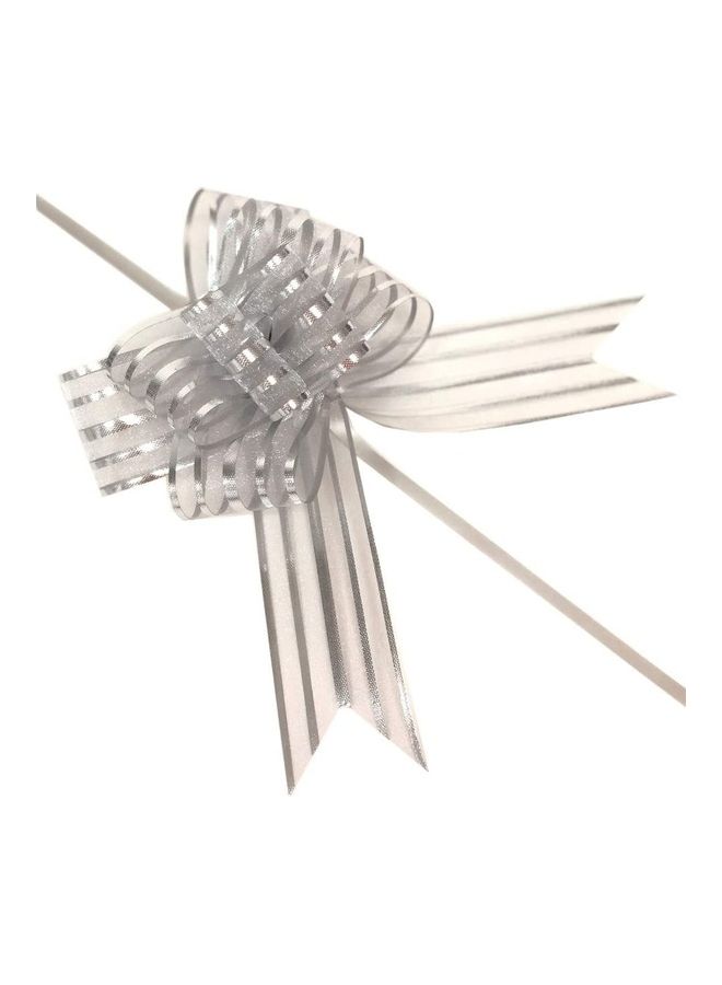 NIBEMINENT 50-Piece Pull Bow Silver/White - Image 2